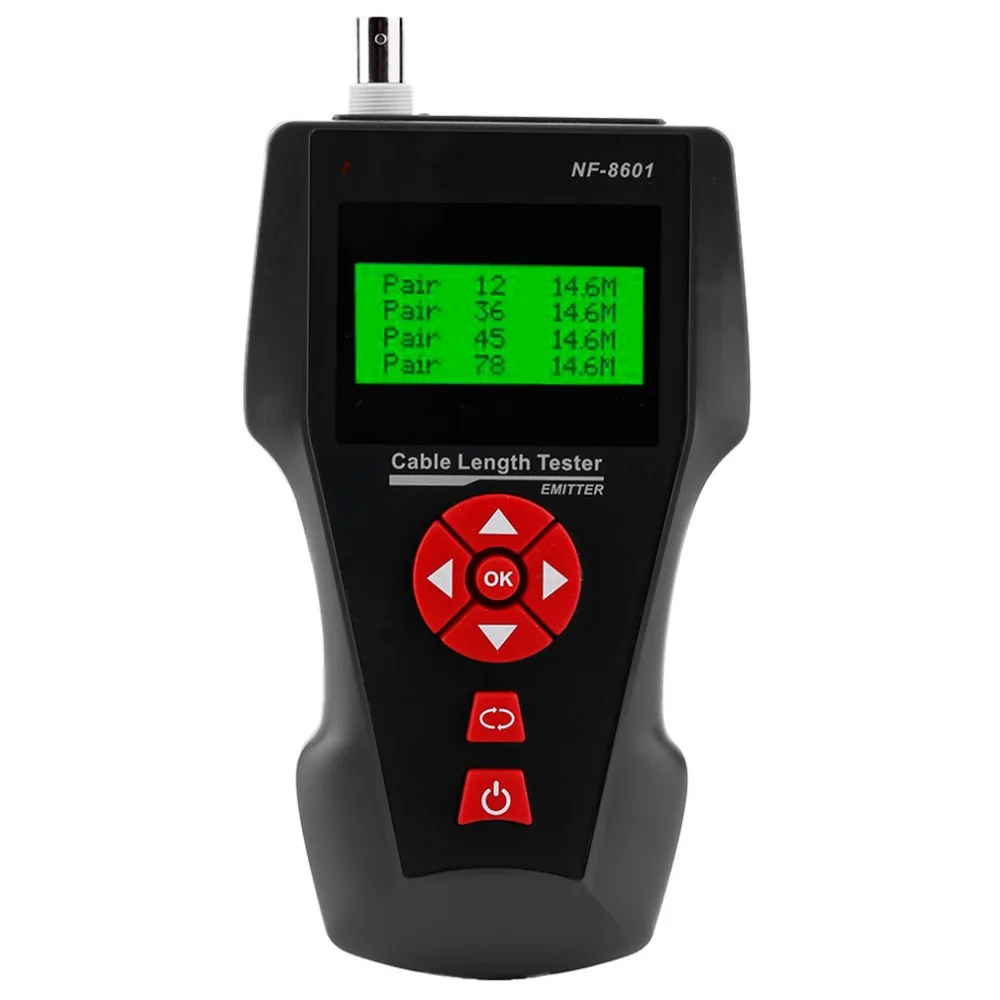 Hot Sale Multi-functional Network Cable Tester NF-8601W High Precision English Version LCD Length Breakpoint Meter | Инструменты