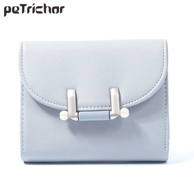 Популярный новый дизайн брендовый короткий женский кошелек на застежке