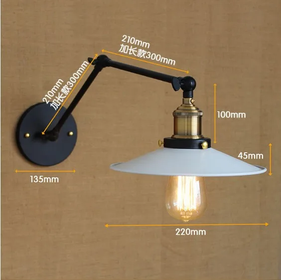 Настенный светильник Эдисона в ретро стиле винтажный настенный с длинным