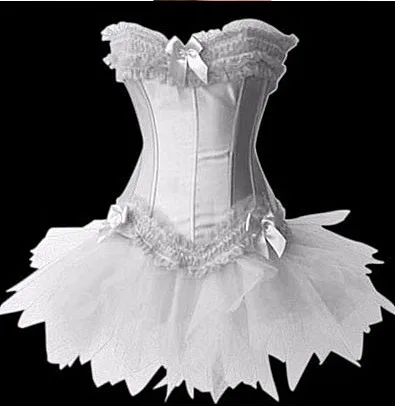 Недорогой женский сексуальный корсет с оборками и юбкой пачкой нарядные платья