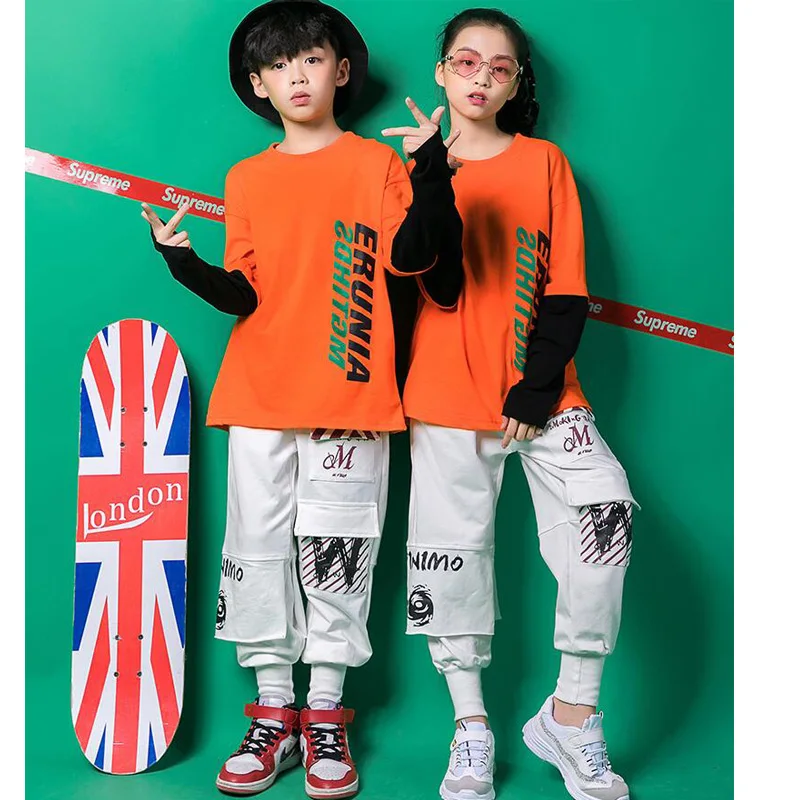 Kid Hip Hop Clothing Casual Shirt Tops Pants Outfits Girls Boy Jazz Dance wear Costumes Clothes Ballroom Dancing Suits | Тематическая