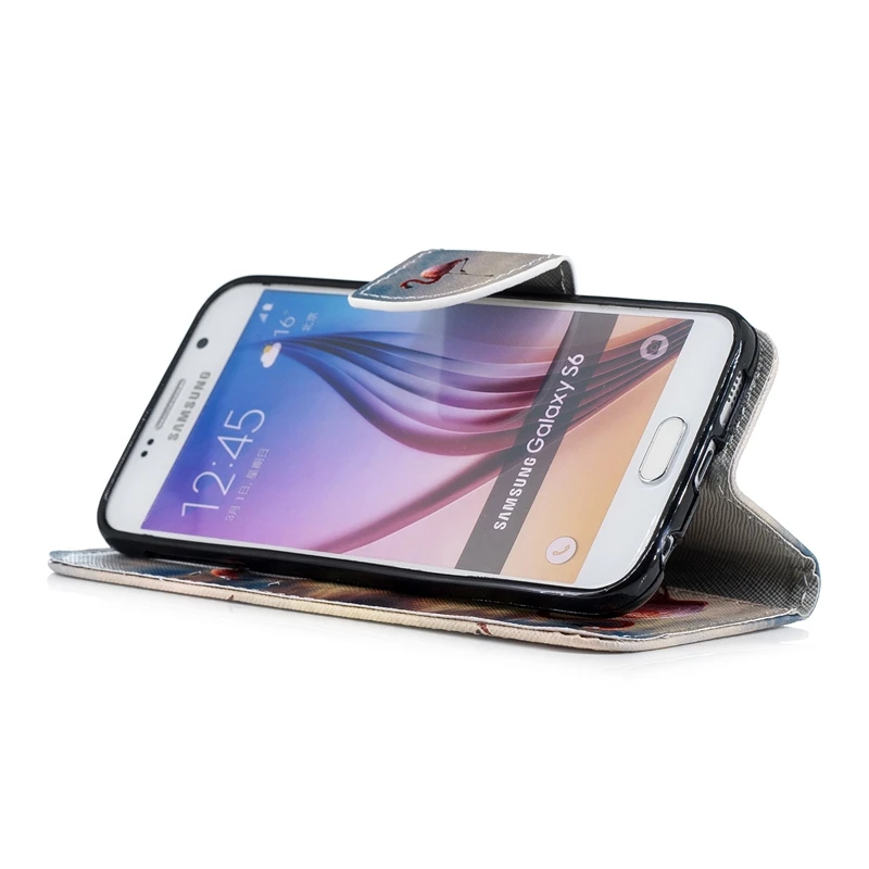 Чехол кошелек Funda Капа для Coque samsung Galaxy S6 чехол из искусственной кожи с откидной крышкой чехол Capinha для samsung Galaxy S6 S 6 чехол Etui