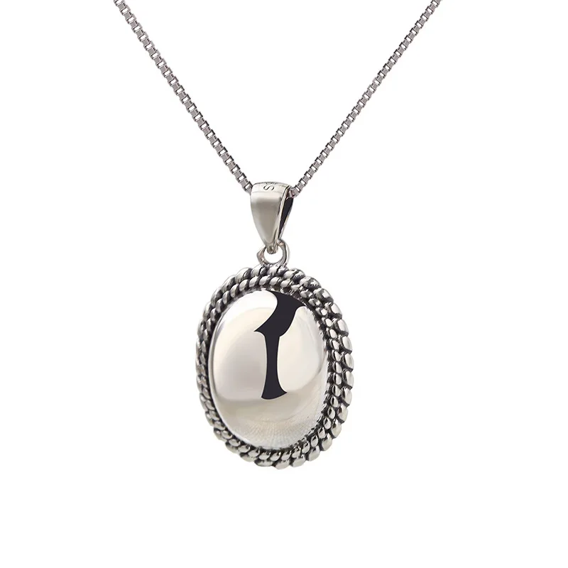 ABC Серебряное украшение S925 эллиптический зеркальный воротник Zodiaco signo signos collares para