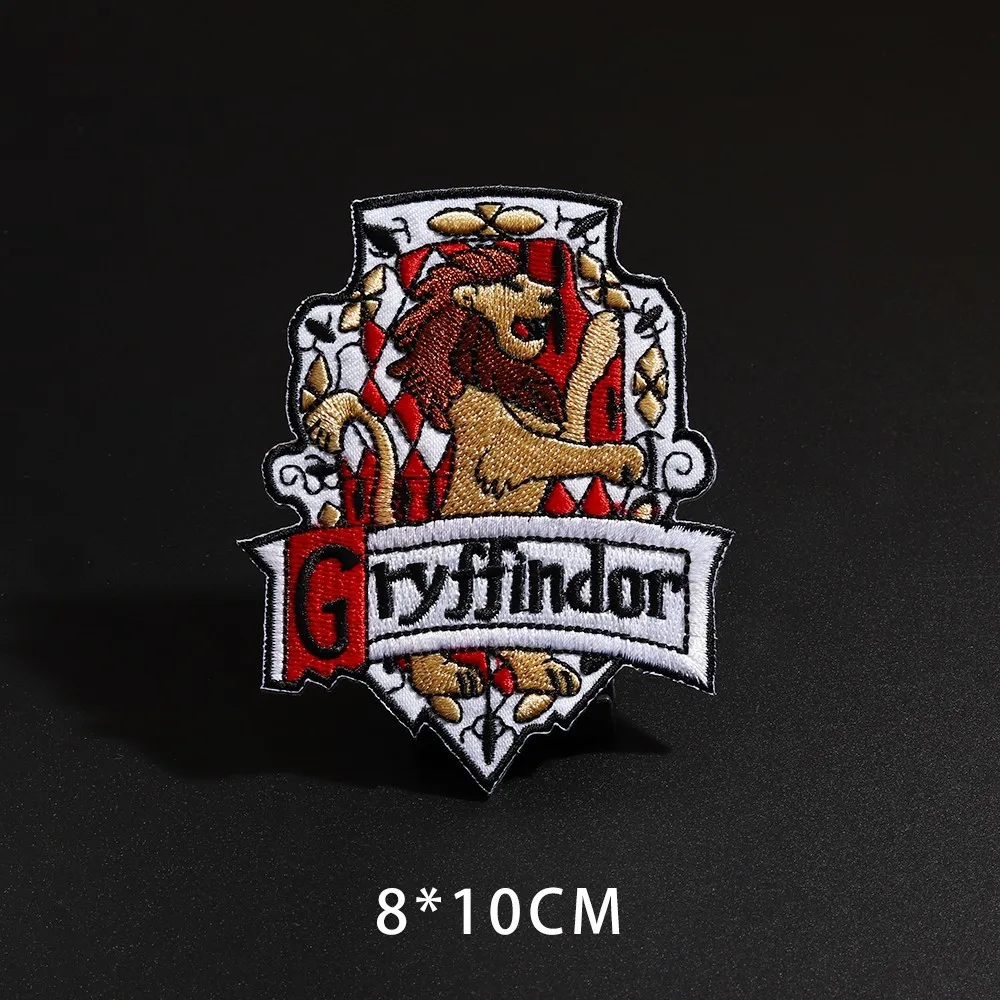 Новые магические значки-патчи для одежды, железные наклейки Ravenclaw Gryffindor Slytherin Hufflepuff Diy