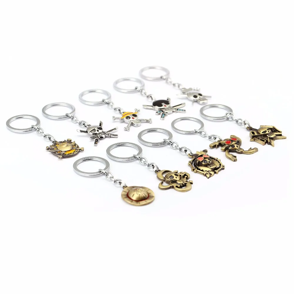 Один кусок брелок наборы автомобилей амулет маска Luffy Zoro Sanji Nami держатель для