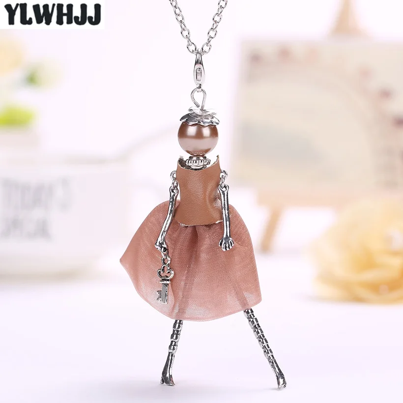 Фирменная женская кукла YLWHJJ коричневое длинное ожерелье длинная цепочка на