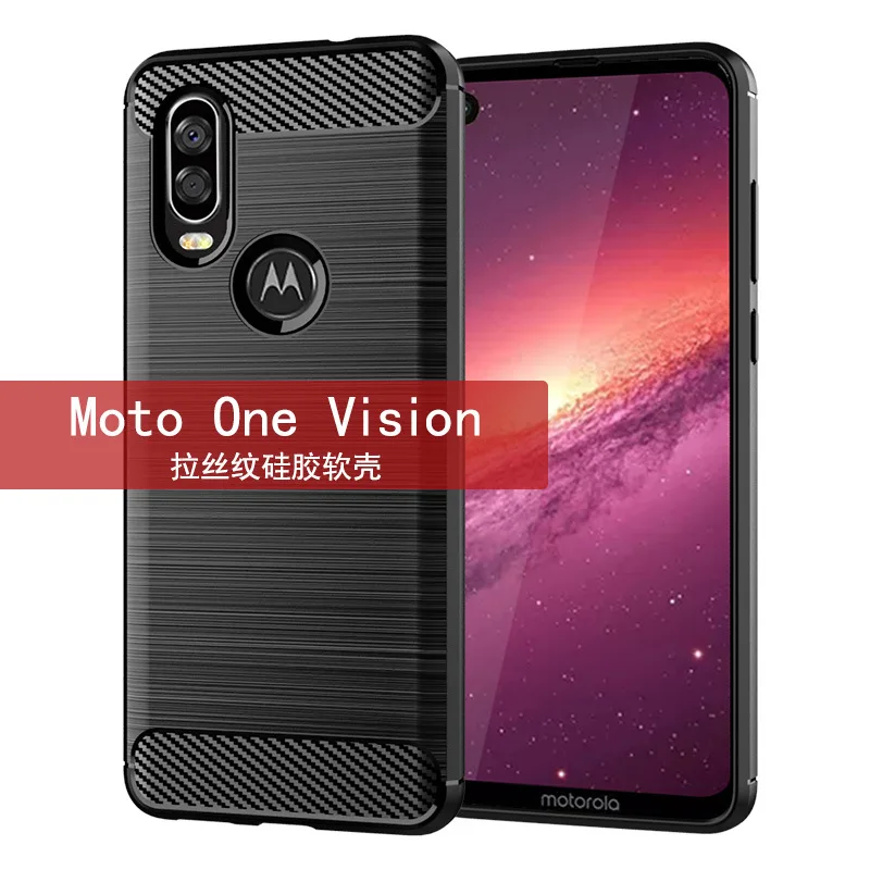 Для Moto One Vision чехол из мягкого углеродного волокна чехол для телефона Moto One Pro One power чехол противоударный бампер полная Защита силиконовый