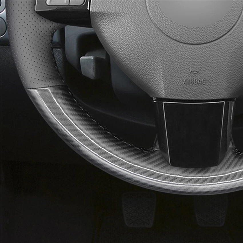 Чехол рулевого колеса автомобиля MEWANT черный чехол из углеродного волокна для Opel