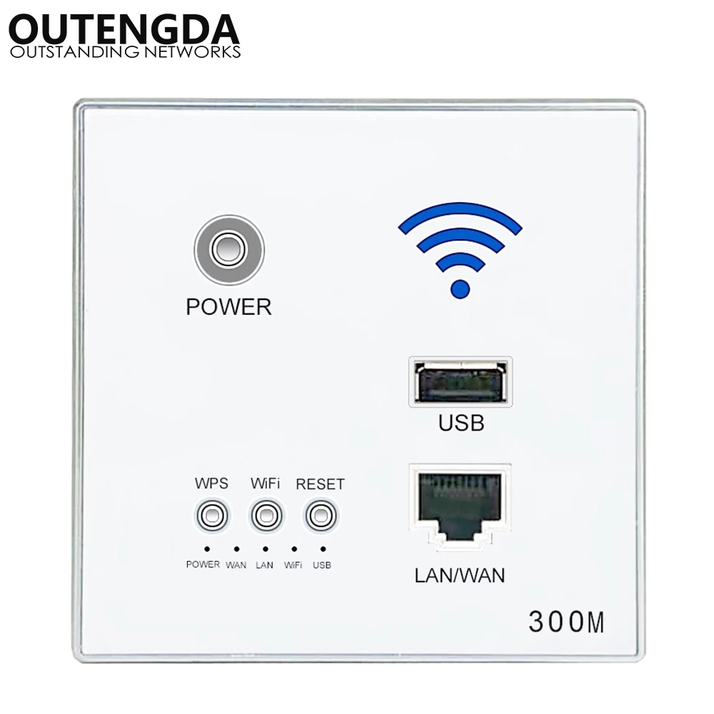 300 м новый настенный точка доступа AP, беспроводной Wi-Fi роутер, USB-зарядка, настенное крепление, Wi-Fi AP роутер с WPS шифрованием от AliExpress RU&CIS NEW