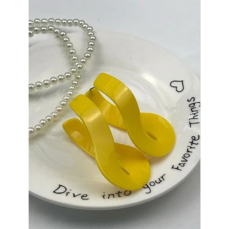 Индивидуальные Модные женские серьги геометрические неправильной формы из ПВХ