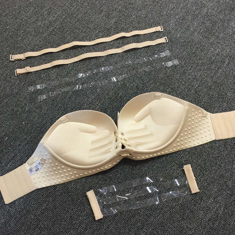 

BRZFMRVL big size 32-38 AB Fashion sexy women bra Finger inside push up bra palm massage cup wedding bra gather no rims Bra