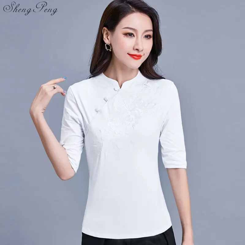 Новая Элегантная винтажная Женская Китайская традиционная хлопковая льняная