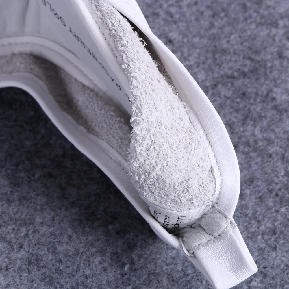 Белый Модный Бренд Балерина Обуви Женщины Кожаные Балетки Складной и