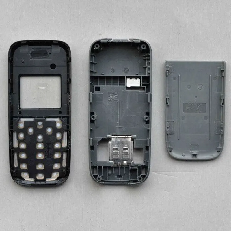 BINYEAE полный корпус для Nokia 1200 Чехол передняя рамка со стеклом клавиатуры + средняя