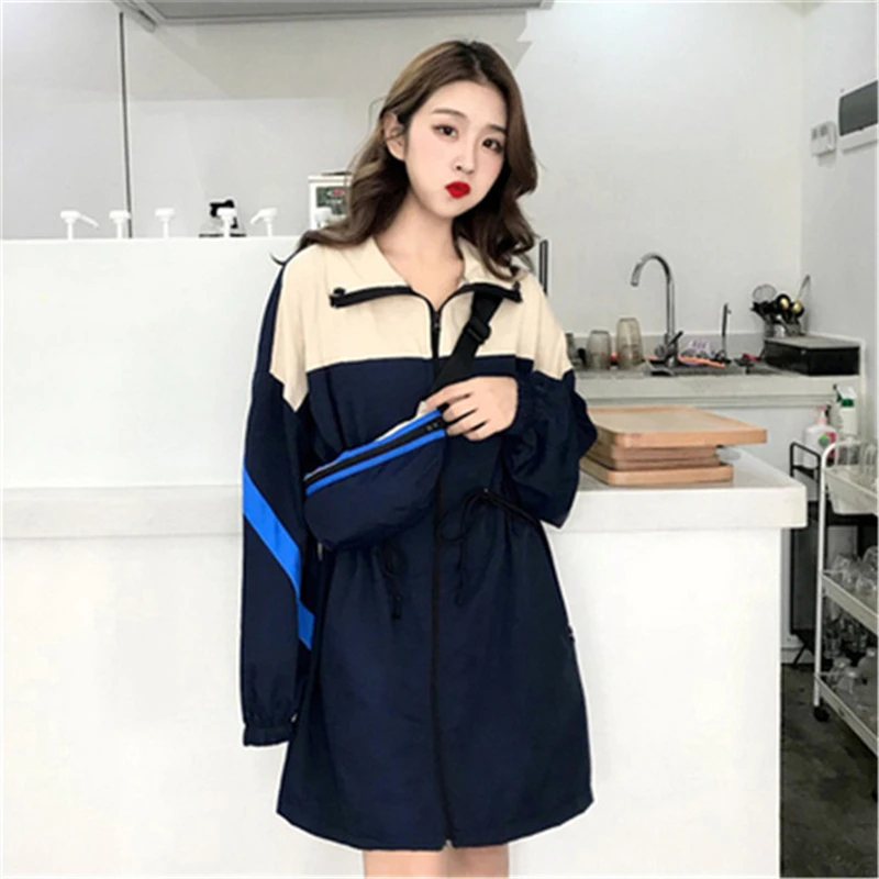 Весна 2020 новинка Женская ветровка Корейская версия Ретро стиль средняя длина