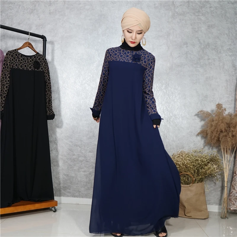 2020 модное мусульманское платье для молитвы элегантный лоскутный вышитый