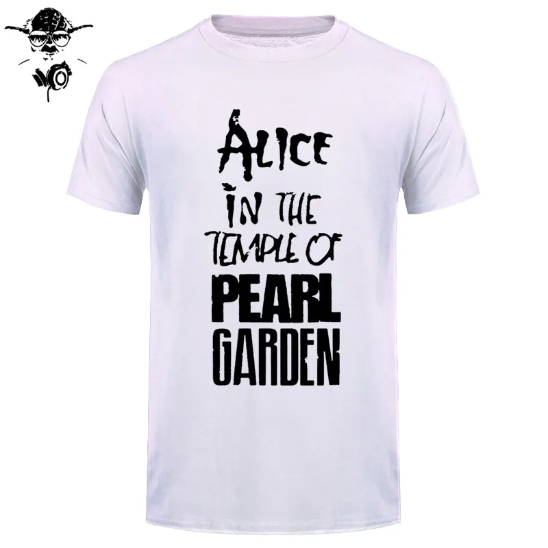 Футболка Alice In Chains, футболка, Алиса в храме жемчужного сада, Мужская модная футболка, летние мужские футболки, футболка с принтом - Цвет: white black