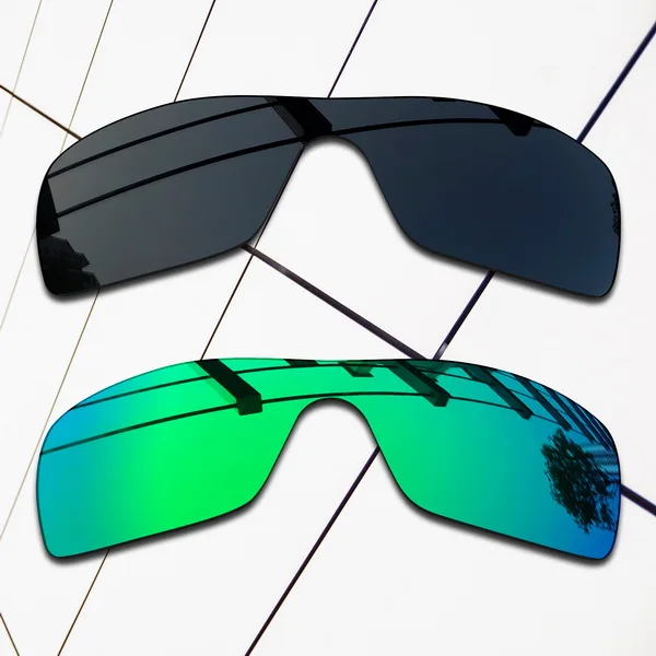 Black and Green E.O.S поляризованные Сменные линзы для солнцезащитных очков Оукли Batwolf-разнообразие цветов - Цвет линз: Black and Green