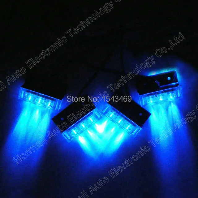 4x3 светодиодный автомобильный стробоскоп Предупреждение ющий EMS полицейский