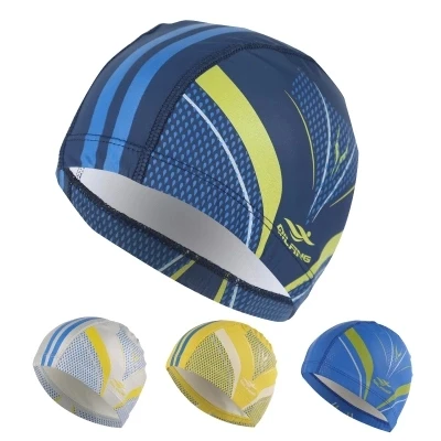 2019 PU женская шапочка для плавания бассейна пляжа защита волос и ушей с принтом