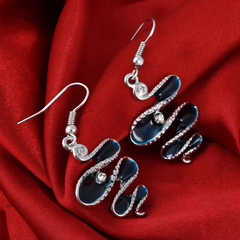 Элегантная женская подвеска с синим кристаллом ювелирные изделия модный бренд