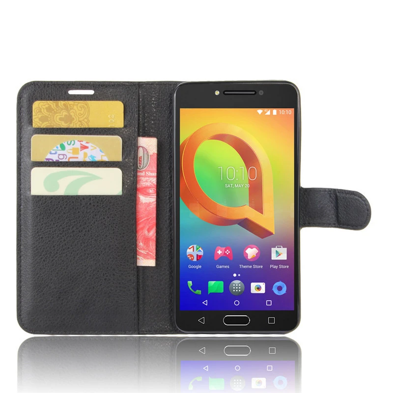 For Alcatel A5 LED Case 5.2&quot PU Leather Back Cover Phone OT5085 5085Y 5085D Flip Protective Bag | Мобильные телефоны и