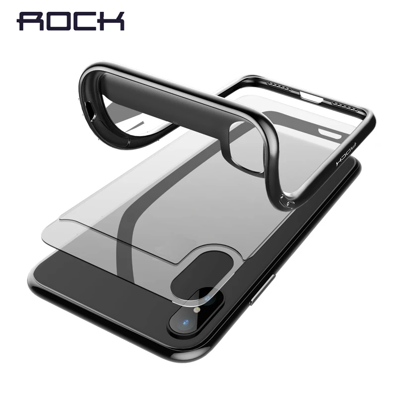 Для iPhone X случае рок ультра тонкий полный защитный ПК и ТПУ Силиконовые Гибридный