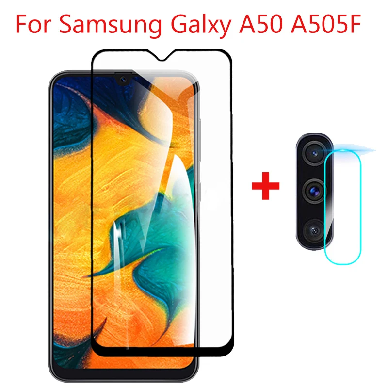 Закаленное стекло для объектива камеры 2 в 1 Защитное Samsung Galaxy A50 защитная пленка A
