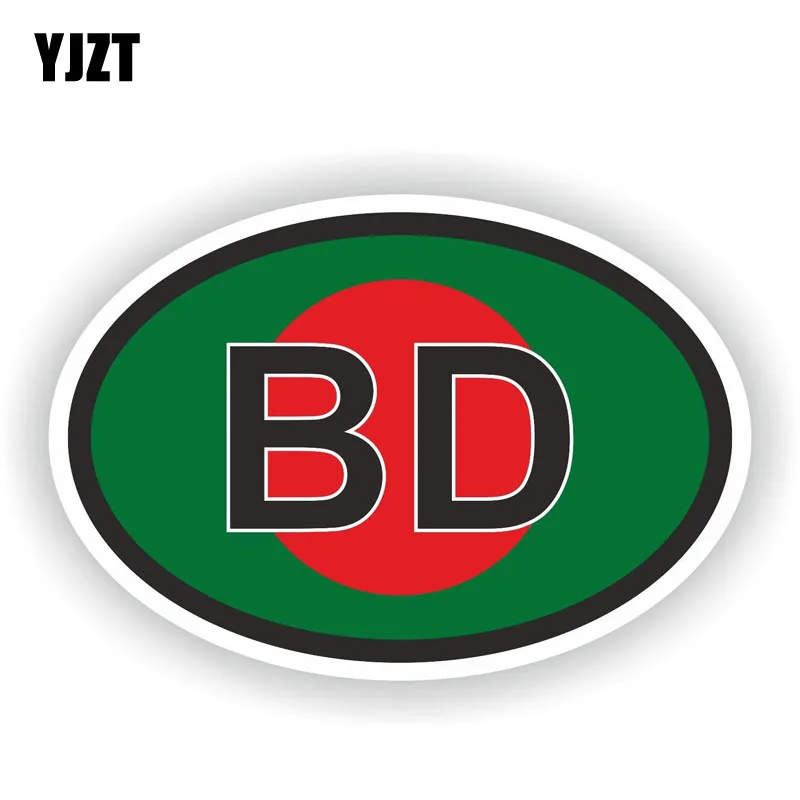 YJZT 10 2 см * 6 8 аксессуары Бангладеш BD код страны стикер автомобиля наклейка