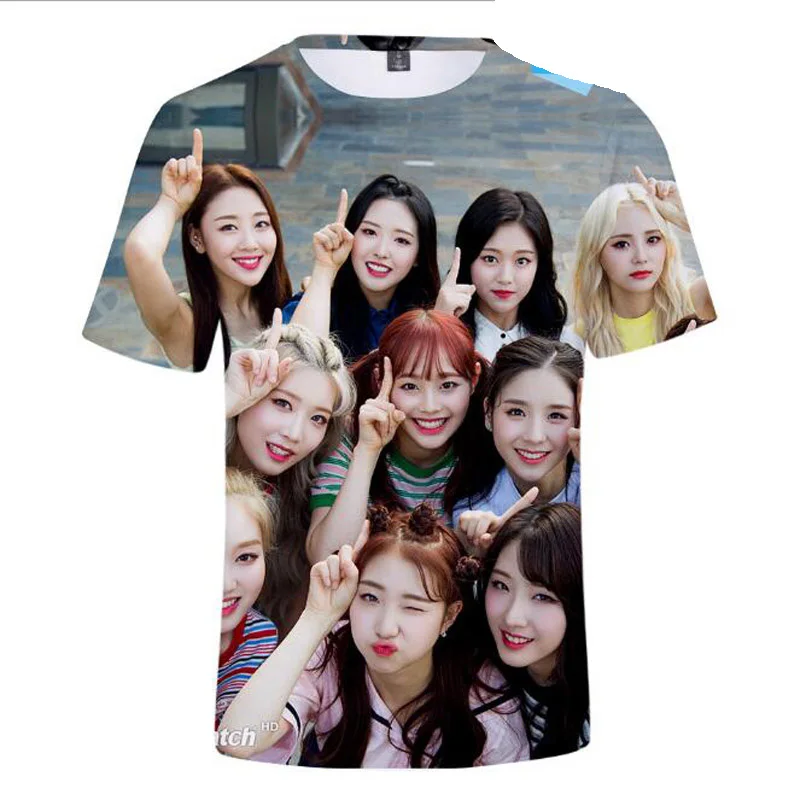 Модная брендовая одежда в стиле хип хоп футболка KPOP LOONA 3D женские футболки
