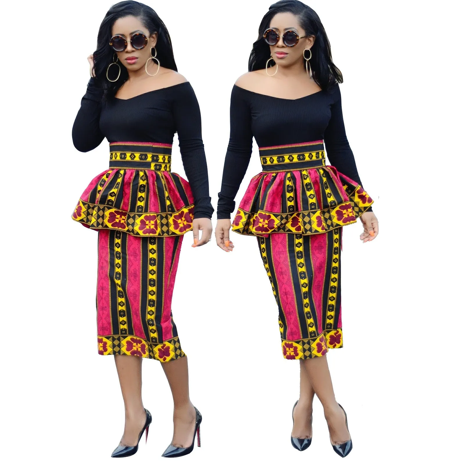 Женская юбка в африканском стиле летняя уличная с принтом элегантные винтажные