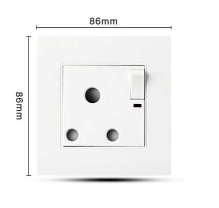 Белый 250 В 15A CE сертификация Южная Африка Стандартный PC Панель outlet Индии стены