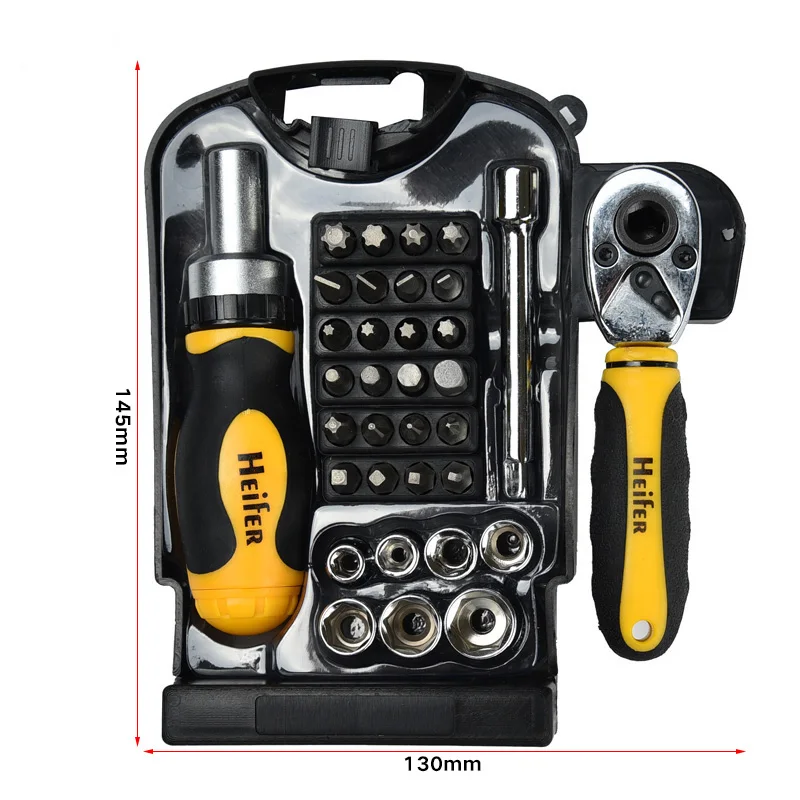 34 шт. Многофункциональный ключ трещотка обслуживание инструмента 1/4 &quotdrive