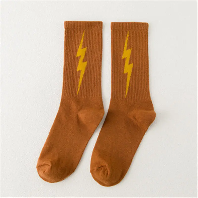 Lightning узор чулки осенние и зимние новый корейский вариант личности женская