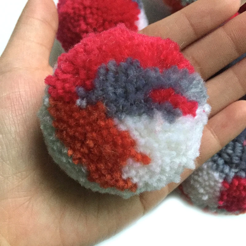 10 шт./лот круглый 5 см большой толстый пряжа смесь цветов шарик-помпон швейные