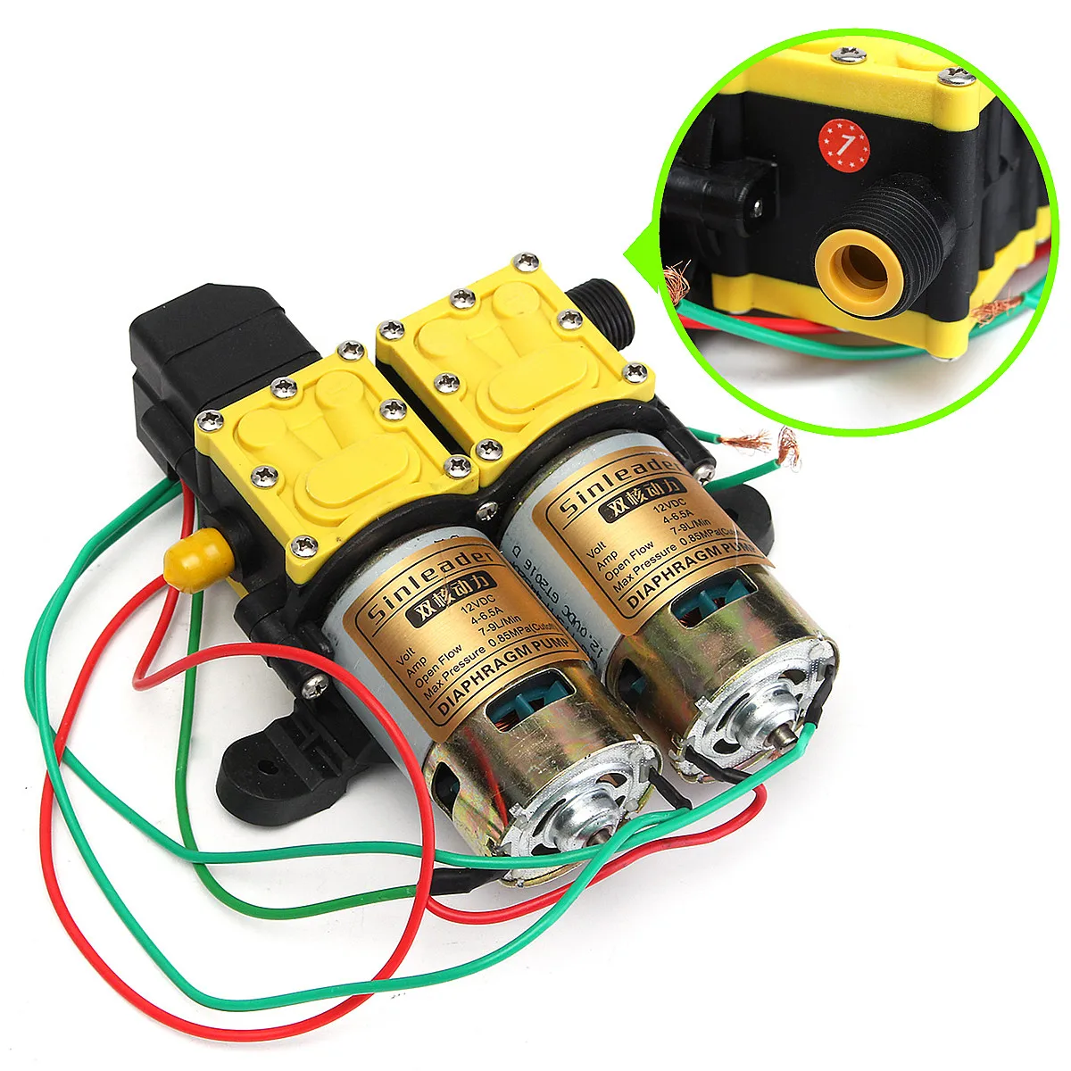 8LPM DC 12V Мембранный автомобильный водяной насос мойка самовсасывающая высокого
