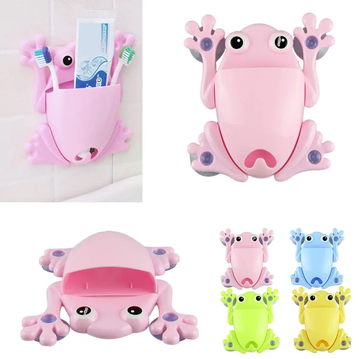 Удивительный милый мультяшный органайзер для ванной комнаты в виде лягушки|bathroom