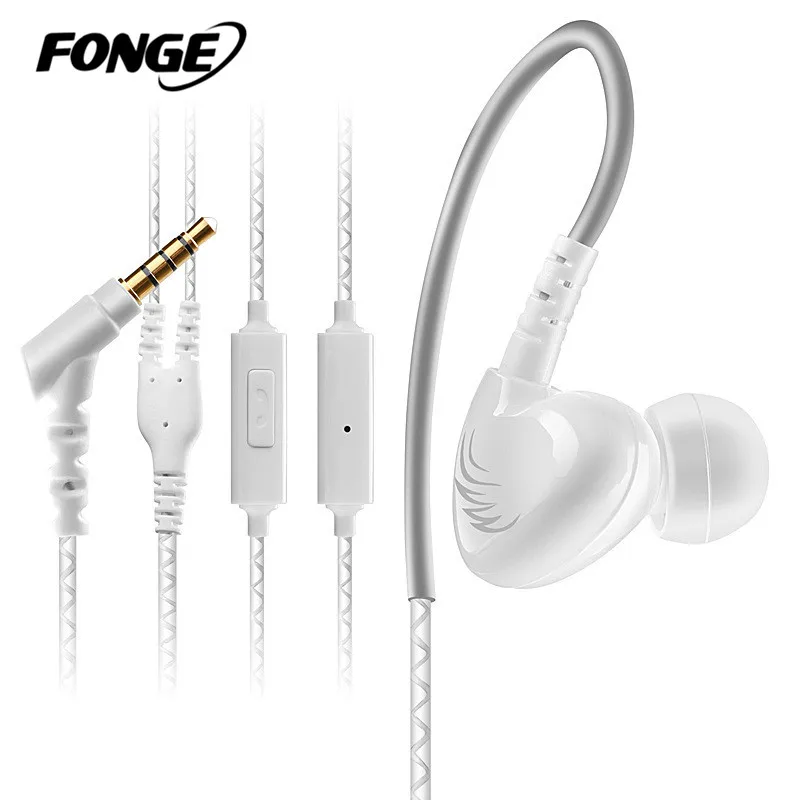 Fonge F-02 наушники для бега спорта наушники-вкладыши с микрофоном шумоподавление