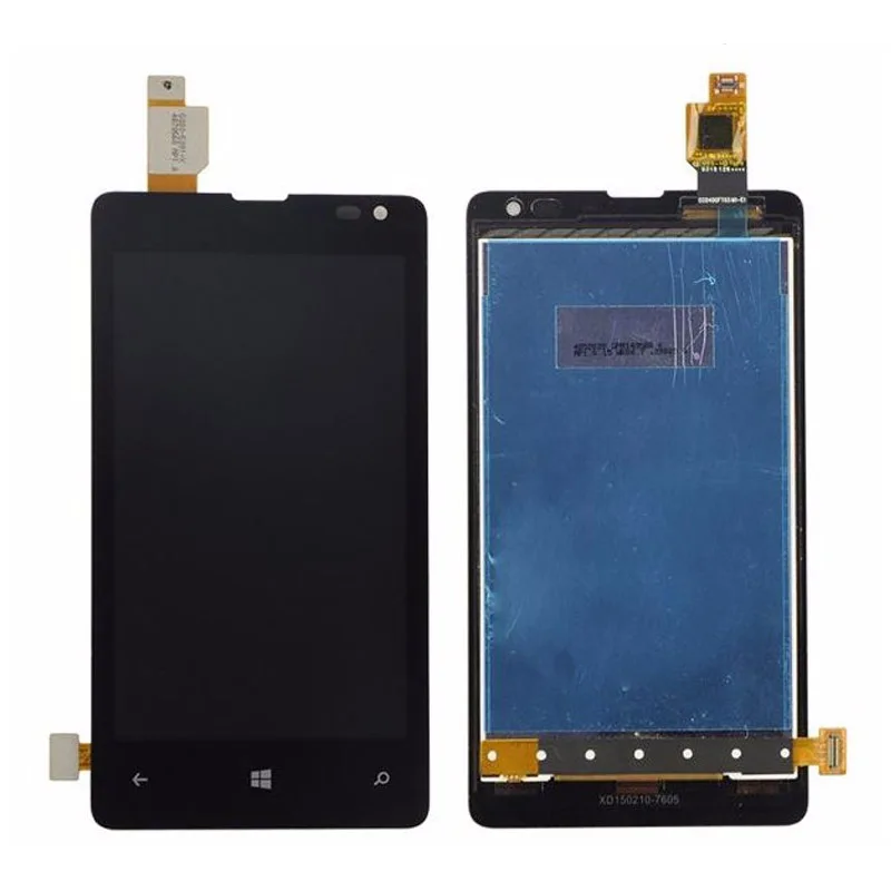 ЖК-дисплей для Microsoft Nokia Lumia 435 дигитайзер сенсорного экрана в сборе с рамкой или