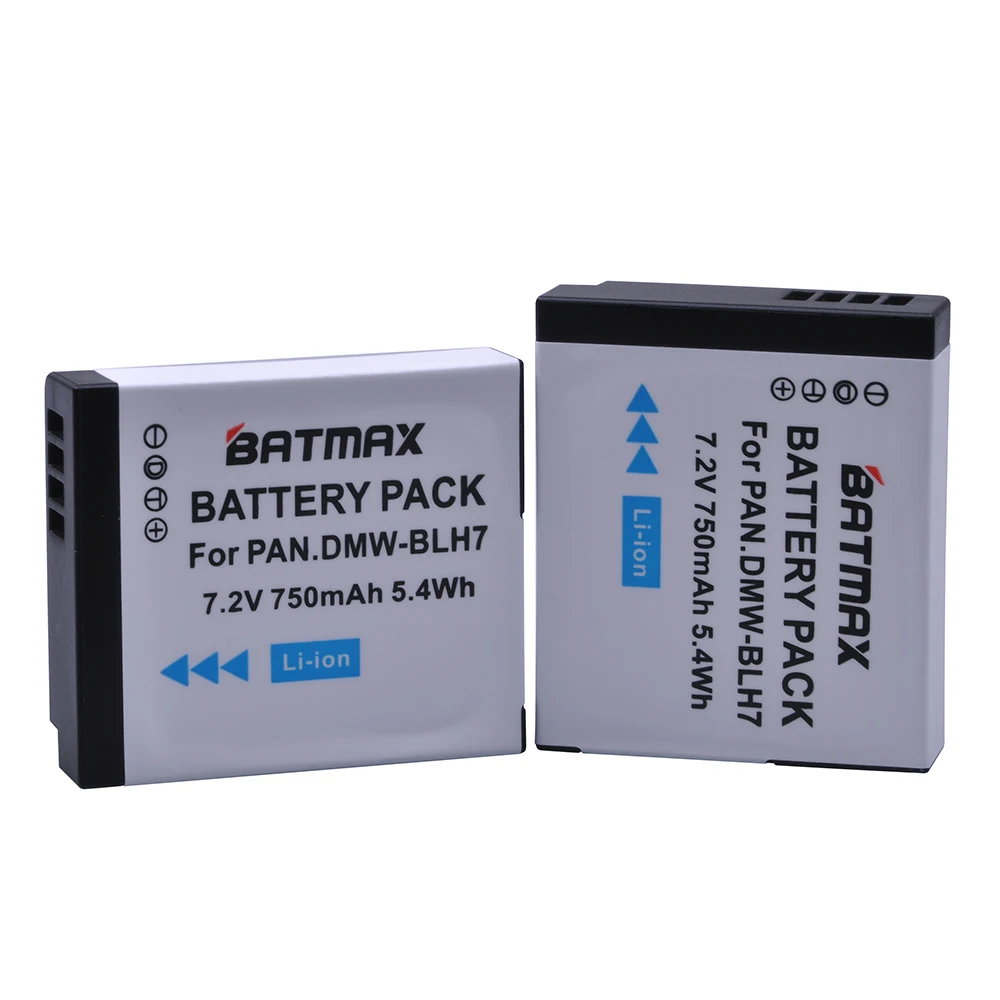 Batmax 2x DMW-BLH7 DMW-BLH7PP DMW-BLH7E Battery+USB Dual Charger for Panasonic Lumix DMC-GM1 GM1 DMC-GM5 GM5 DMC-GF7 GF7 DMC-GF8 |