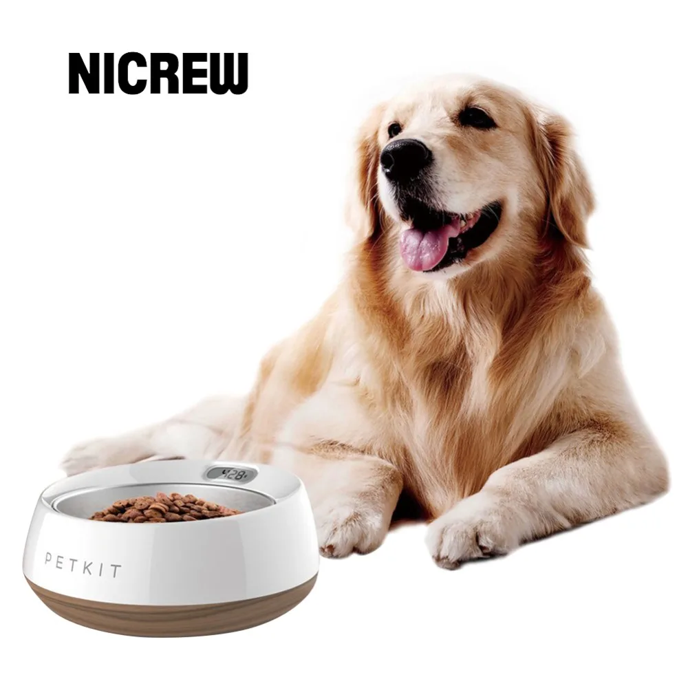 Nicrew миска из нержавеющей стали для домашних животных умная Точная Взвешивание