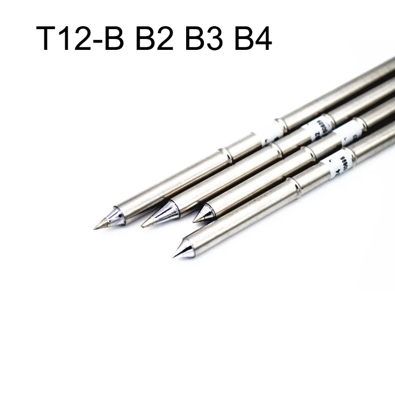 4Pcs/lot Solder Iron Tip T12 series T12-B T12-B2 T12-B3 T12-B4 for Hakko Soldering Rework Station FX-951 FX-952 T12-IL T12-JL02 - купить по