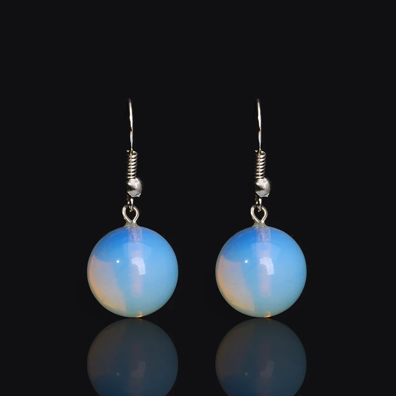 Женские брендовые серьги в форме шара ярко синий Огненный натуральный камень