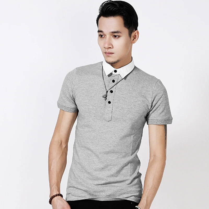 

Men's Polo Shirt For Men Polos Cotton Short Sleeve Shirt JerseysTurn-down Collar Summer shirt 2017 New Brand