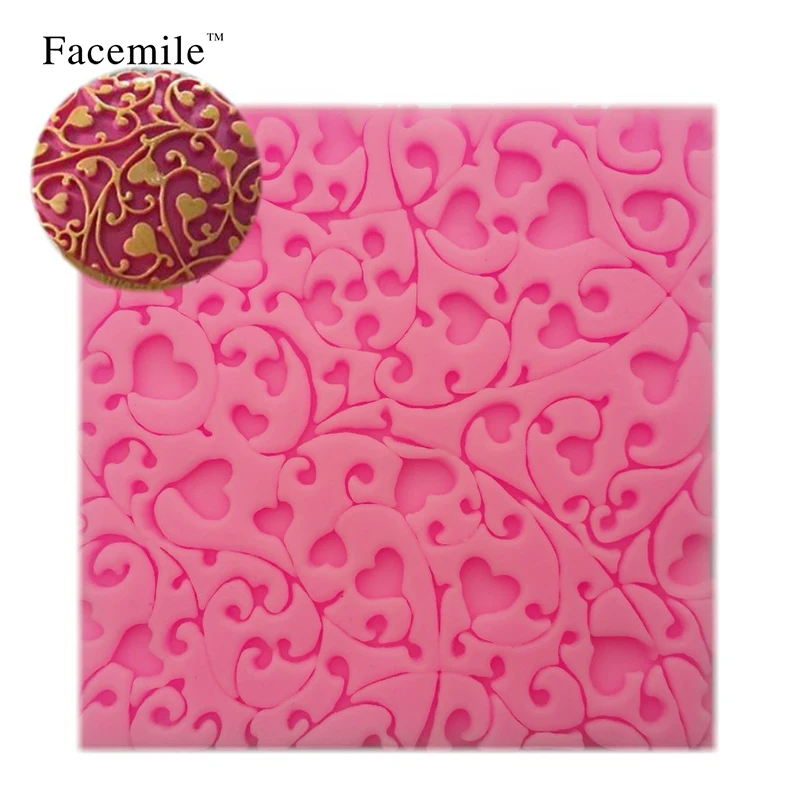 Heart Lace Baking Mat Silicone Mold Mould Sugar Craft Cake Fondant Decorating Love 50-132 Gift | Дом и сад