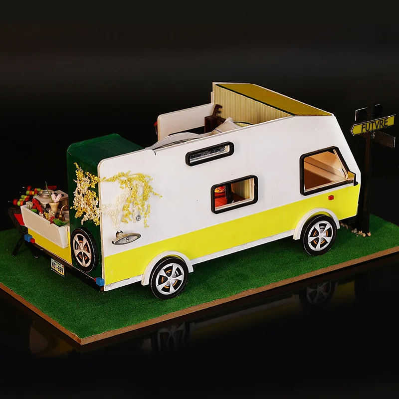 Сборный кукольный домик сделай сам деревянный автомобиль подарок для мальчика