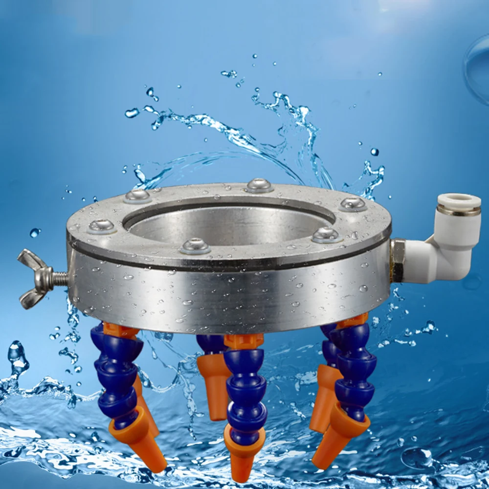

Engraving Machine 6 Nozzle Water Spray Ring Suitable for 80mm Spindle Universal Cooling CNC Lathe Milling Drill Engraving