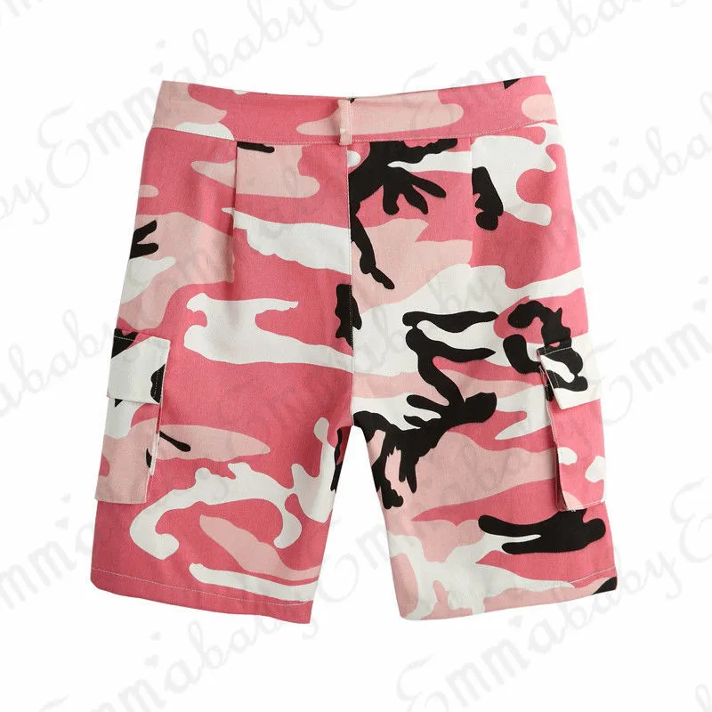 Камуфляжные шорты для женщин новинка 2018 женские повседневные камуфляжные