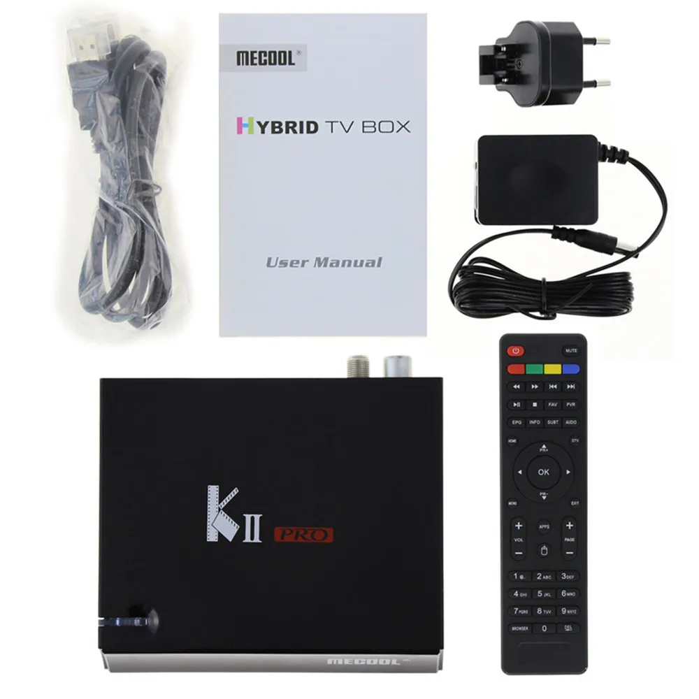 Декодер каналов кабельного телевидения PRO DVB-S2 DVB-T2 S905d Android 7 1 smart Tv Box 4 ядра 2 Гб