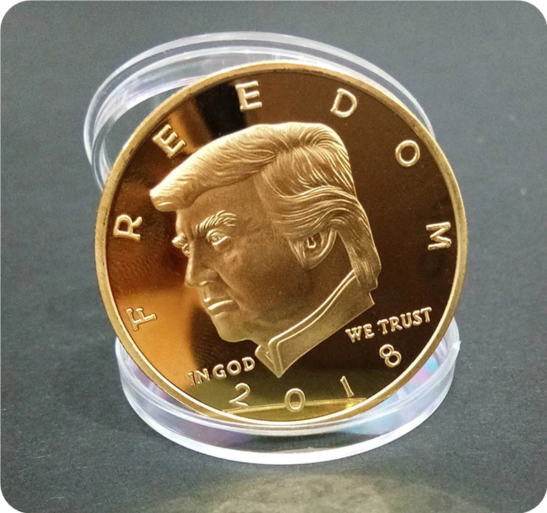 Новинка популярная памятная монета Трампа Биткоин из металла|Безвалютные